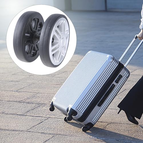 8Pcs Luggage Replacement Wheels 60mm Double Luggage Wheels Rubber Suitcase Wheels Repair Kits Easy Installation2