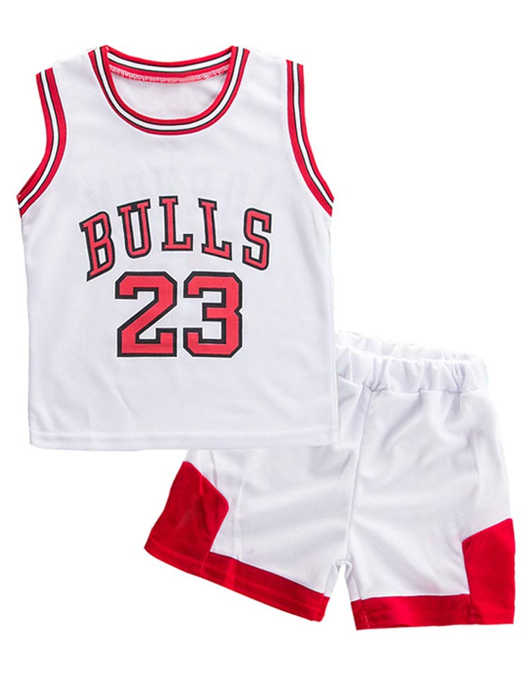 OdziezetKids Boy Basketball Sports Clothing Set Sportswear Tracksuits Vest Top + Short Pants Outfit for 1-7 Years