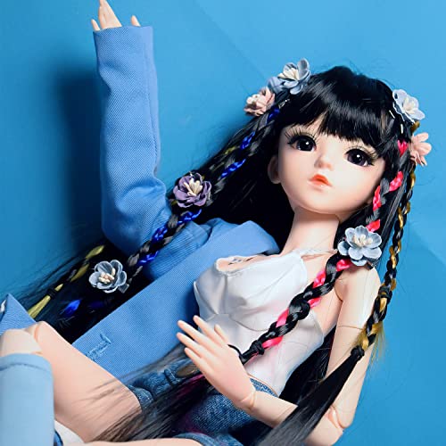 Muñeca BJD articulada 60 cm con ropa y accesorios miniatura 6