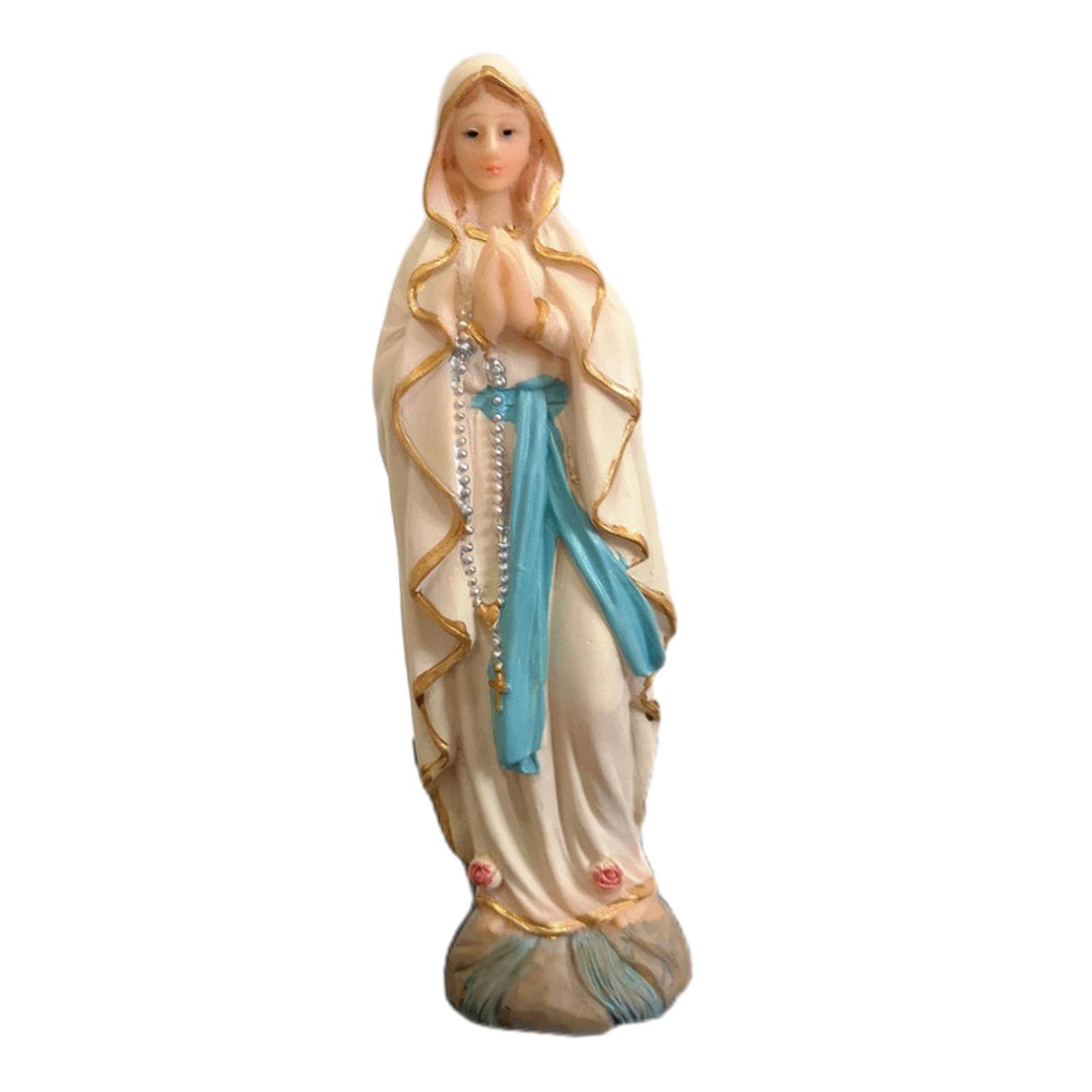 TWISAXC Virgin Mary Statue Figurine Crafted With Rich Coloring Suitable For Tabletop Displays As Thoughtful Religious Gifts For Collectors Religious Catholic Figurine Church