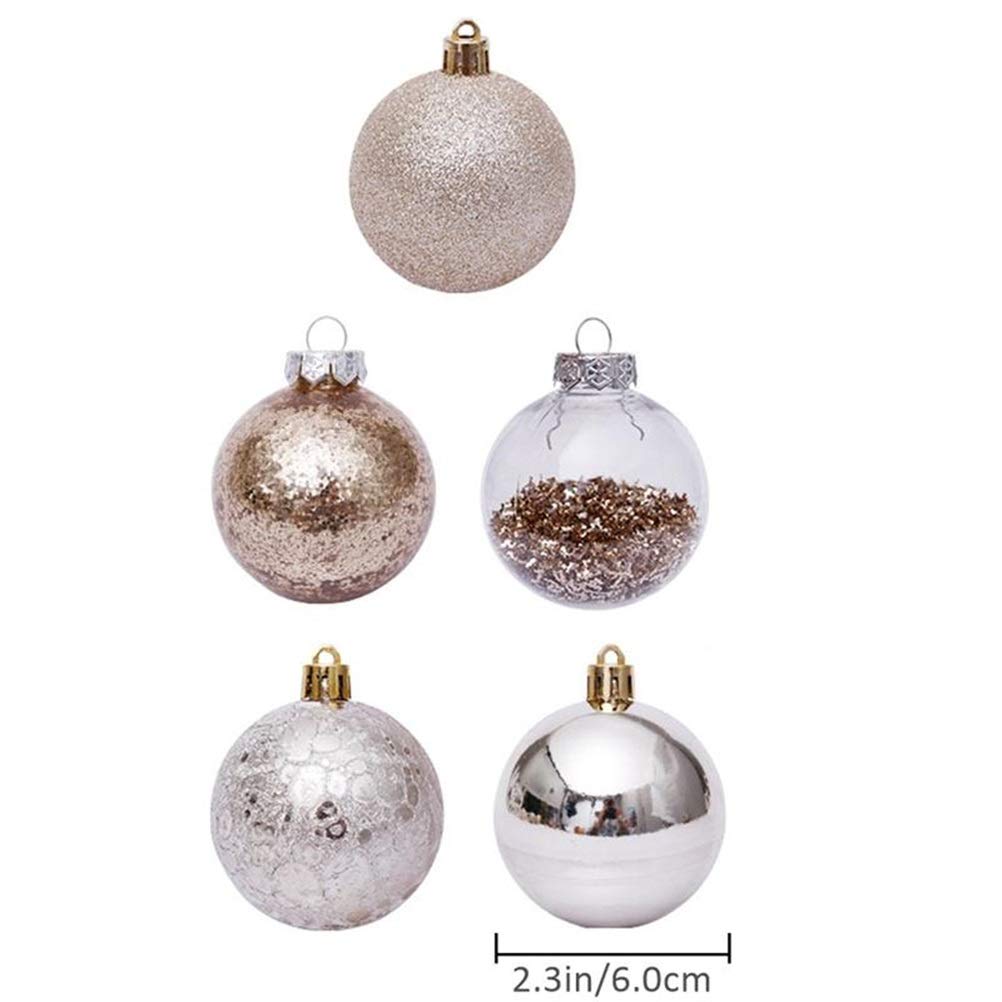 30 Stück Weihnachtskugeln Dekorationen Weihnachtsbaum Hängende Anhänger Weihnachtsbäume Hängende Kugeln Weihnachtslayout 6 cm zufällige Farbe