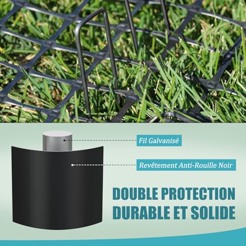 Qianruida 100 Black Modern Plastic Garden Pegs, Camping Staples, Garden Stakes, Mulching Cloth Stakes, Staples for Mulching Cloth - Image 4