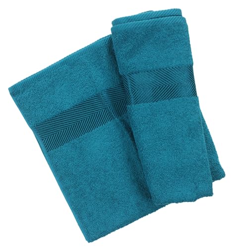 Image of Fash Home 500 GSM Towel 70x140 cm - 1 Pc, Ultra Soft, Highly Absorbent, Quick Dry, Plush & Durable Cotton Bath Towel for Home, Gym & Spa (Teal)