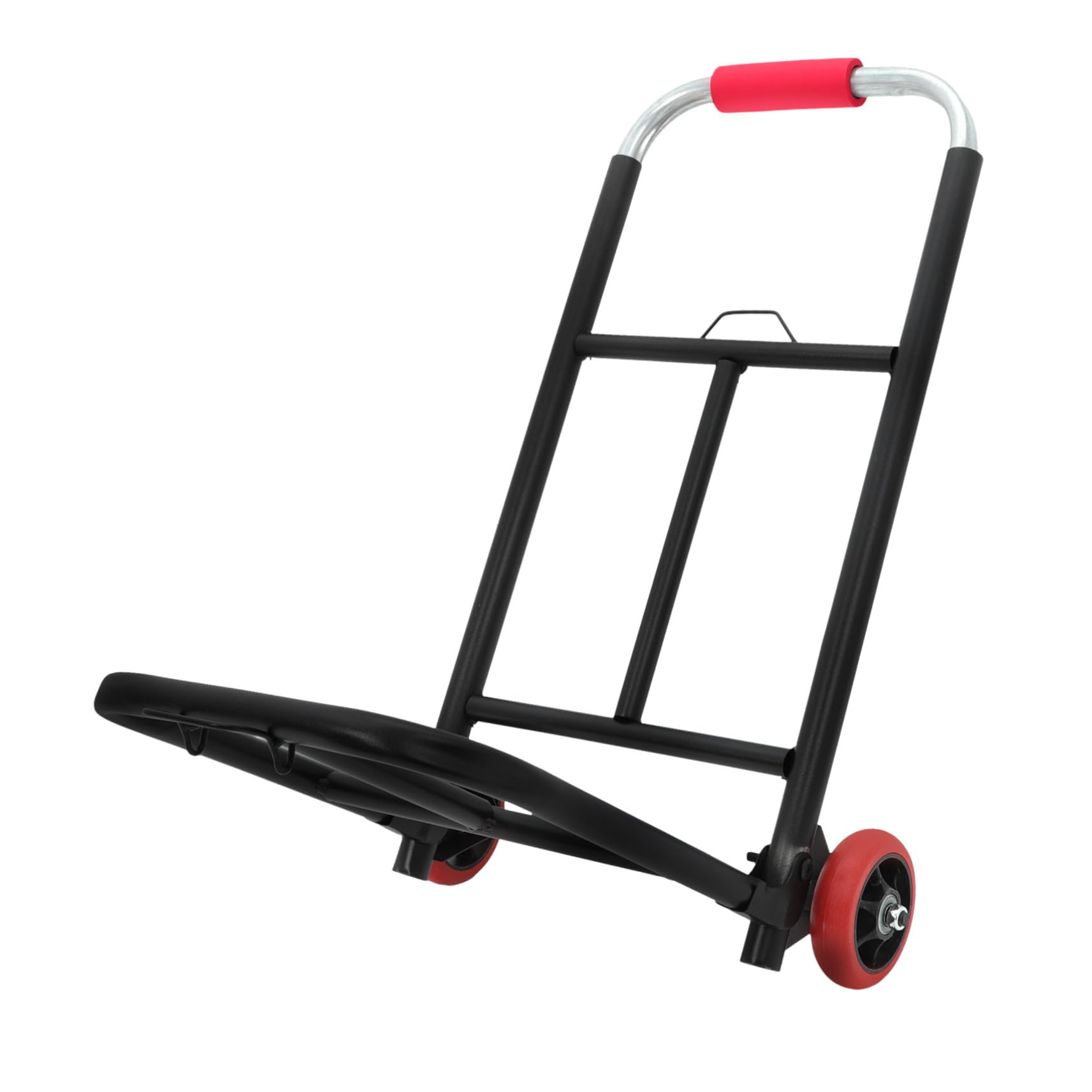Carrello Portabagagli Pieghevole Nero in Ferro e Pu, 35kg | Manico Regolabile, Comfort Ergonomico, Uso Versatile, per Spesa e Pacchi