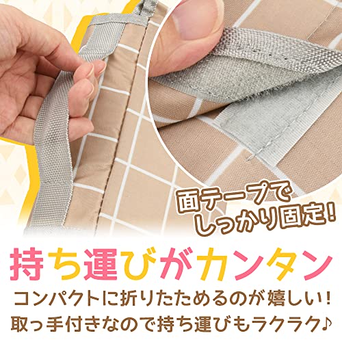 CONERU レジャーシート コンパクト 軽量 大判 撥水加工 ピクニック 運動会 (ブラウンチェック 150×200cm) 4枚目