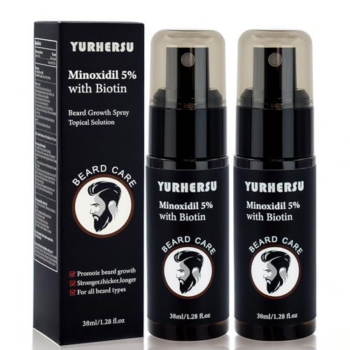 5% Minoxidil Beard Growth Oil for Men: Minoxidil for Men Beard Hair Regrowth Serum - Unleash Your Wildness with Stronger Thicker Fuller Beard Beard Balm Set for Boyfriend Husband Fathers