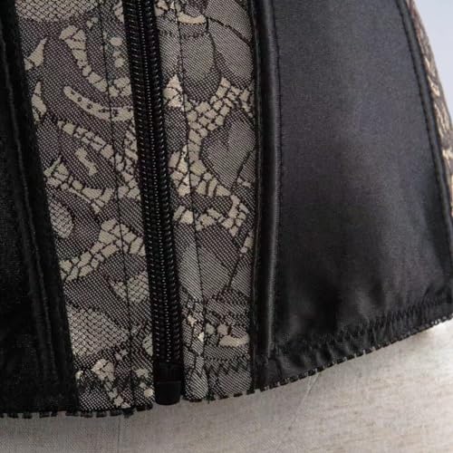 Image of Women's Lace up Gothic Jacquard Shoulder Straps Tank Overbust Shaper Corset Bustiers Top
