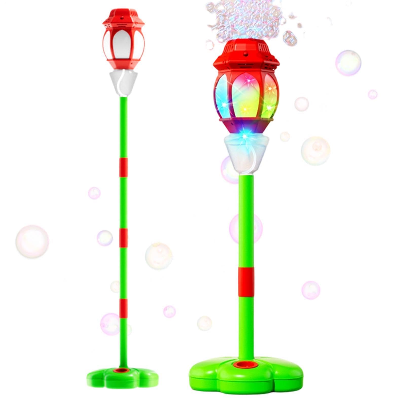 Sdtgrtht Remote Street Lamp Bubble Tower With Lights And Music 96x19x19cm ABS USB Charging Rechargeable Stand Up Bubbles Machine Standing Bubble Blower For Activities Outdoor Summer Party Birthday