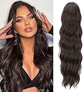 MONIXI Ponytail Hair Extensions Body Wave Drawstring Synthetic Ponytails 24 inch Long Clip in Hai...