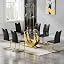 Gold Table&6 Black Chairs