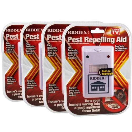 Riddex Plus - Repelente de plagas sónico electromagnético para repeler roedores y cucarachas,...