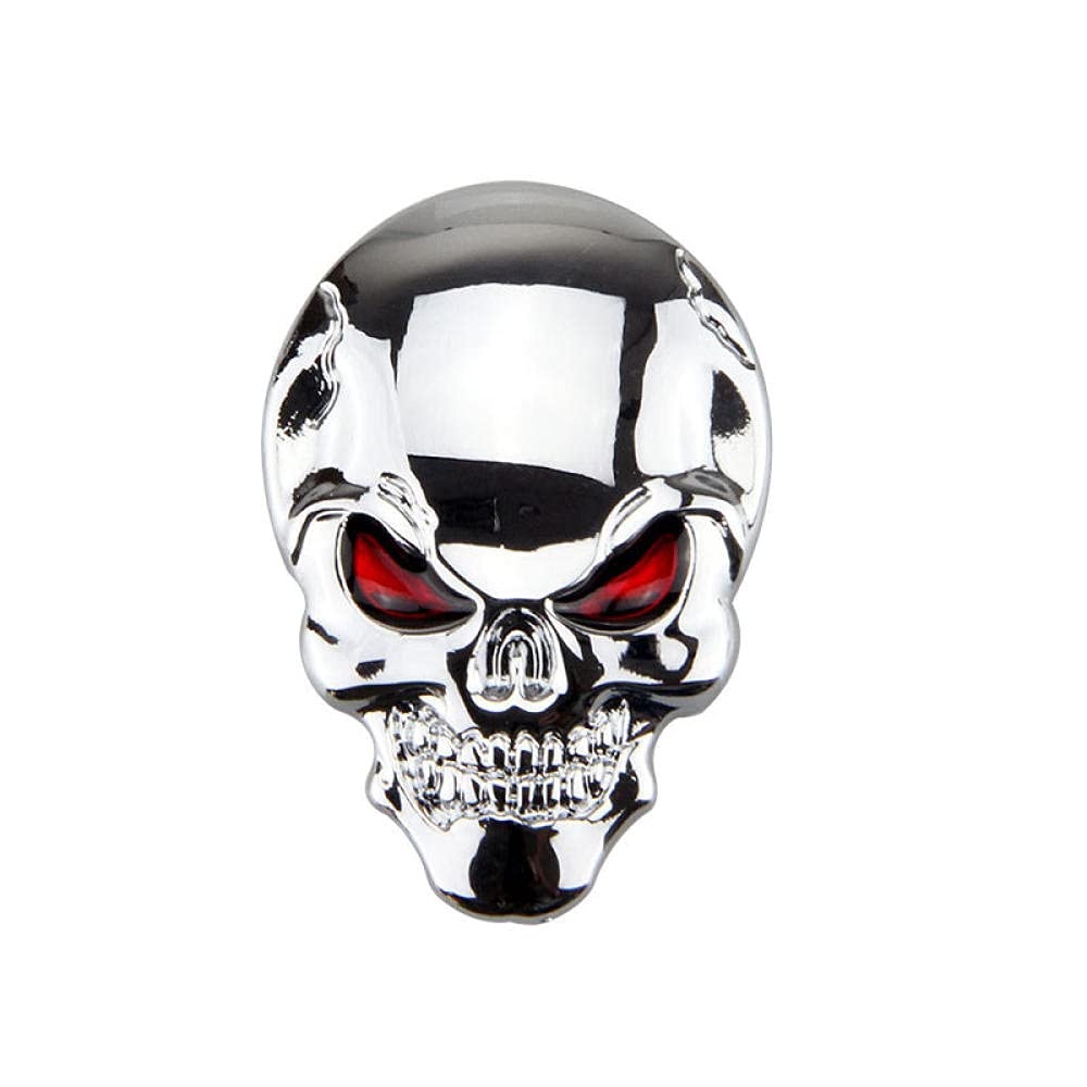 Car Emblem Badge Logo Car Emblems Decorations Car Decals Osobowość Samochodowa Dekoracyjne Naklejki Motyki Zmodyfikowany Metal Car Body Naklejki Tail Marker Demon Wklej 3D Stereo-Srebro