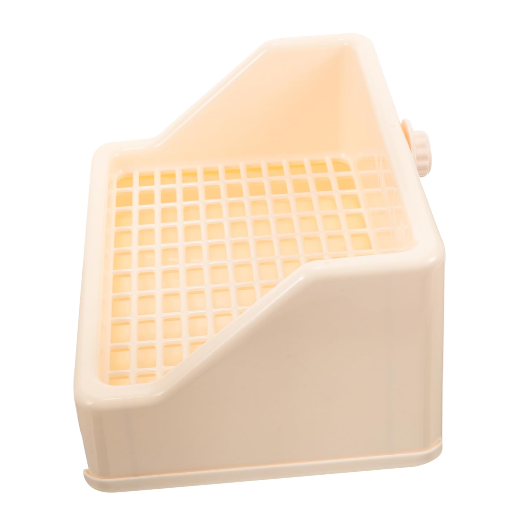 Bac à litière beige en plastique SUPVOX pour lapin et hamster de cage