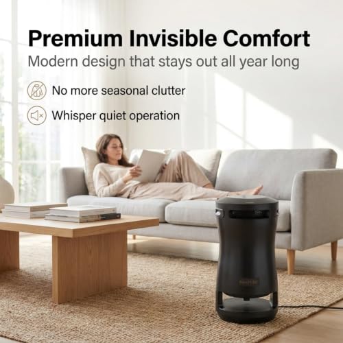 Image of EdenPURE 360 Super Climater - Infrared Heater and Cooling Fan with 360 Airflow - Energy Efficient, Portable, Remote Controlled, and Quiet for All-Season Use in Home, Office, or Living Spaces