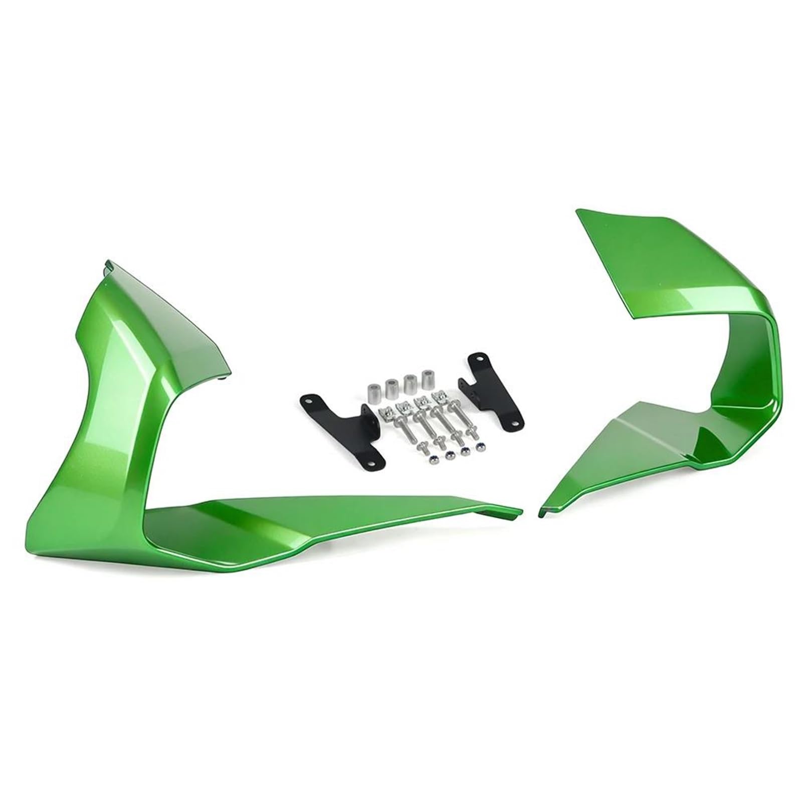 Motorrad Spiegel winglets Für Kawasaki ZX6R 2024-2026 Motorrad Frontspoiler Abtrieb Aerodynamik Verkleidung Lip Fxed Wing Festen Flügel(T)