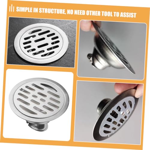 Couvercle de drain acier DOITOOL x4 pour filtre de douche