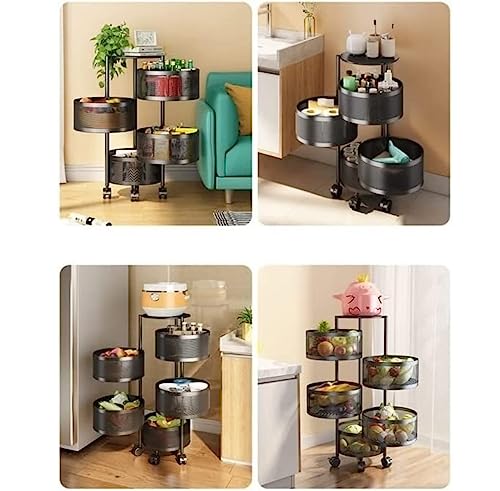 Carrito para verduras y frutas de 5 niveles que soluciona la falta de espacio en la cocina 6
