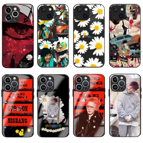 スマホケース g-dragon GDiphone16ケース 携帯ケース 強化ガラス コスプレ小物BIGBANG ビッグバン iphone15/14/13/12/11/XSケース かわいい 保護ケース 全面保護 脱着簡単 子供 誕生日 プレゼント (8,iP