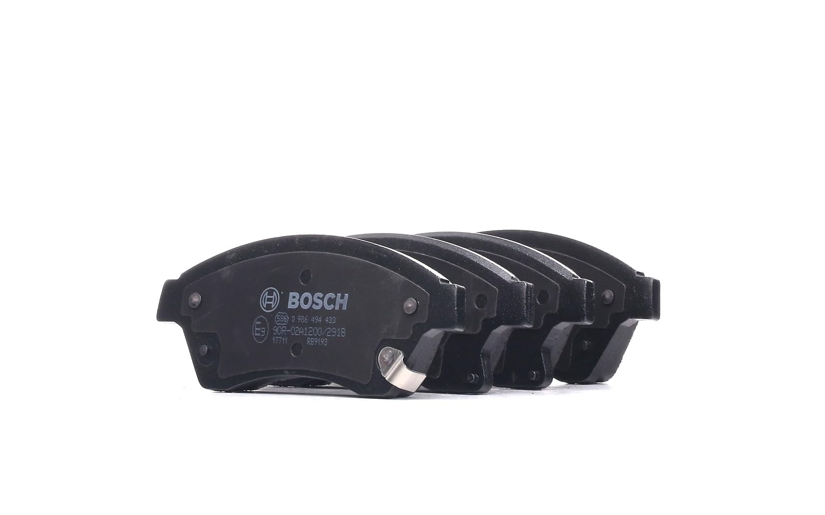 Bosch BP1355 - Pastiglie Freni Auto, Delantero - Calidad Bosch - Reducción de Ruido y Polvo - Certificación ECE-R90 - Sin Cobre - 1 Juego de 4 Pastillas