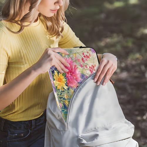 Funda para portátil 13-14 pulg impermeable flores y mariposas miniatura 6