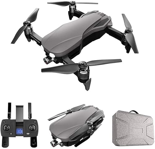 Drone WiFi FPV Drone con cámara HD para principiantes Cuadricóptero RC plegable, altura fija de GPS, vuelo en órbita, seguimiento de GPS, tiempo de vuelo de 25 minutos, posicionamiento de flujo óptico