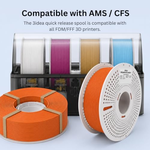 Image of 3IDEA PLA Matte 3D Printer Filament 1.75mm, Grey, 1KG with Reusable Spool, Dimensional Accuracy ±0.02mm, Premium Matte Finish, Smooth & Consistent Printing