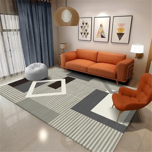 Tapis pour enfants gris 200x250cm géométrique antidérapant
