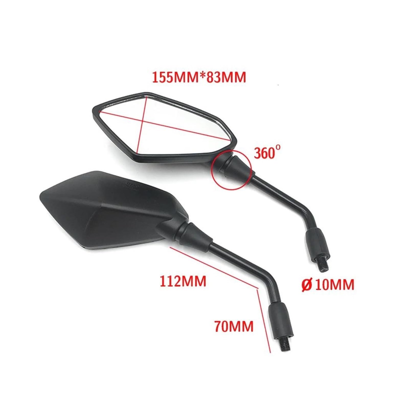 składane lusterka wsteczne Do Ducati, Hypermotard 950, Aprilia, Pegaso 650, Monster 696, 797, 821, uniwersalne lusterko wsteczne motocyklowe 8 mm, 10 mm, akcesoria(1)