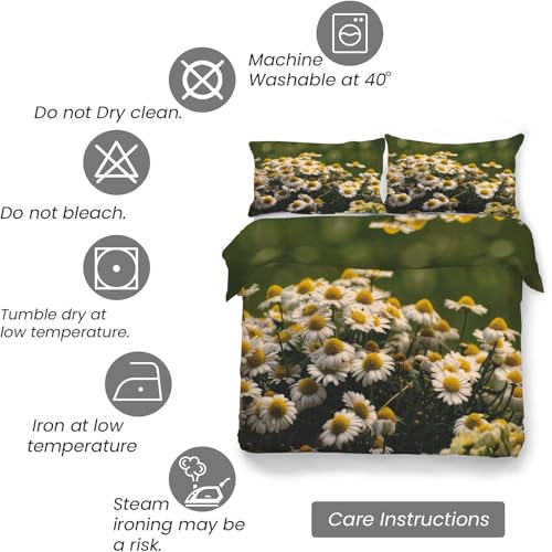 Parure de lit marguerite 200x200 pour s'endormir dans la douceur