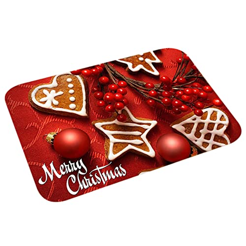 Image of Christmas Door Mat Anti-Slip Home Decor for Entrance New Year Indoor Outdoor Style 1