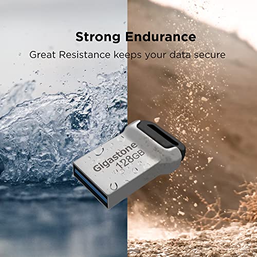 Image of GIGASTONE 128GB Nano USB 3.2 Flash Drive, Ultra Compact Metal Design, Up to 120MB /s