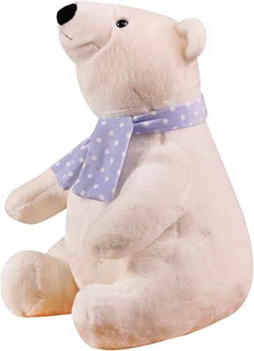 Miniatura 6 de ELAINREN Bufanda de oso polar de peluche de oso de invierno, lindo juguete súper suave, oso polar de peluche, animales de peluche Kawaii de oso de