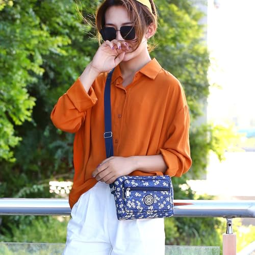 Image of MOMISY Women Mobile Messenger cellphone Bag Ladies Nylon Shoulder Cross Body Long Strap for College, Outing, Travelling, Work