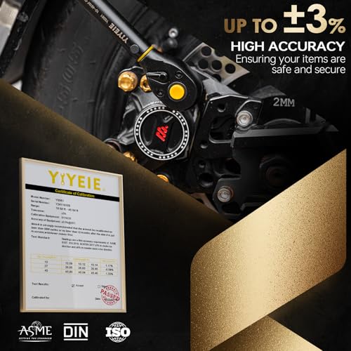 YIYEIE Upgrade 3/8" Drive Torque Wrench, 10-45 FT.LB/13.6-61 Nm, Click Torque Wrench for Bike, Motorcycle and Car Spark Plug, ±3% High Accuracy, with Easy-to-Use Locking Ring by YIYEIE - Image 4
