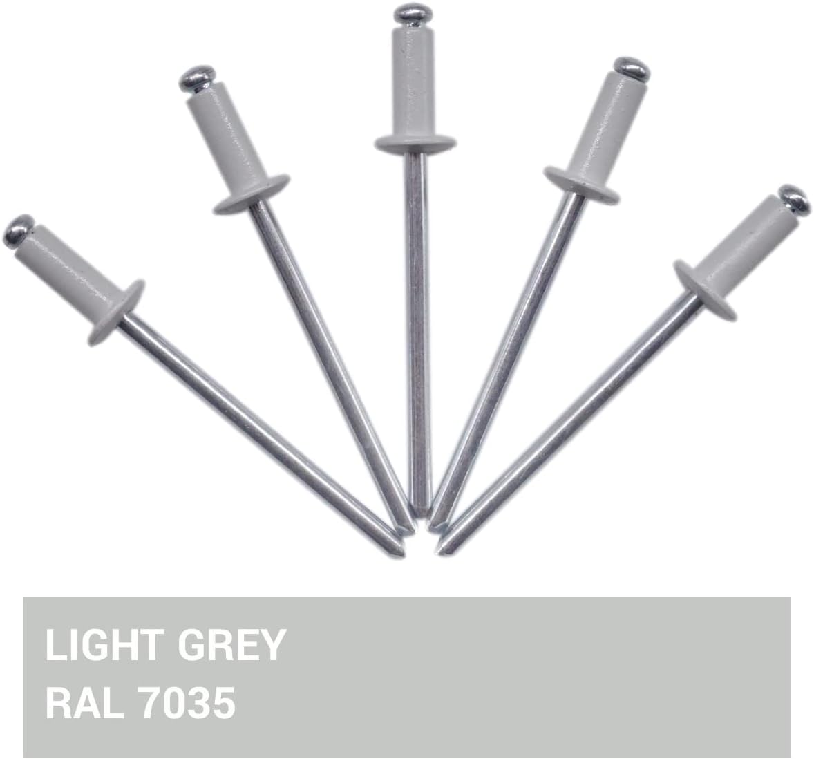 (Pack of 100 pcs) Painted Blind Rivets 3.2 x 8 mm, Dome Head, DIN 7337 ...