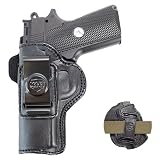 Maxx Carry Multi-Carry 4-Way OWB and IWB Premium Leather Gun Holster fits Kimber Ultra Carry II 9mm...