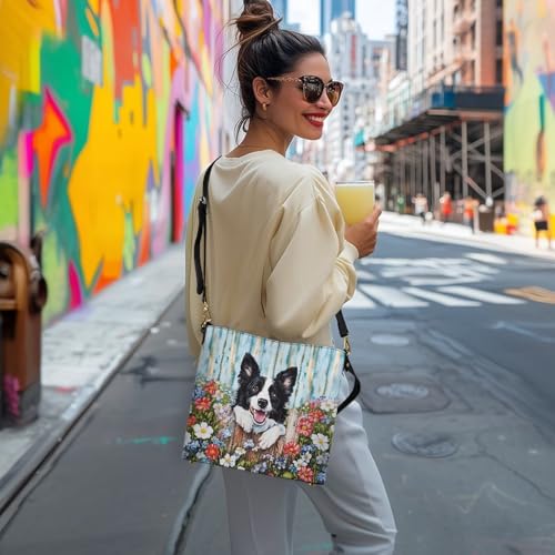 Image of HUGS IDEA Boho Bags for Women Leather Handbag Shoulder Bucket Crossbody Purse