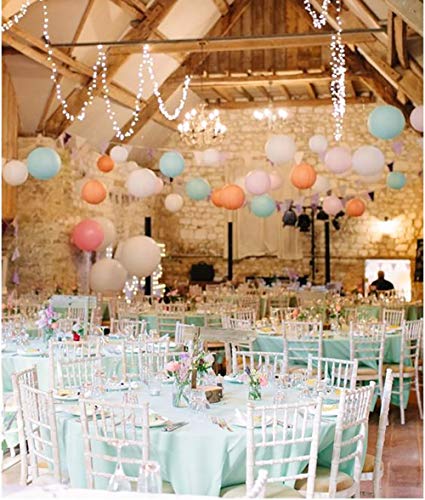 Birthday Decorations Baby Shower Decorations Bridal Shower Decorations Wedding Decorations Christening Decorations Nursery Decor Room Decor Mixed Coral Mint Green Paper Lanterns 8Inch 10Pcs #TOP1