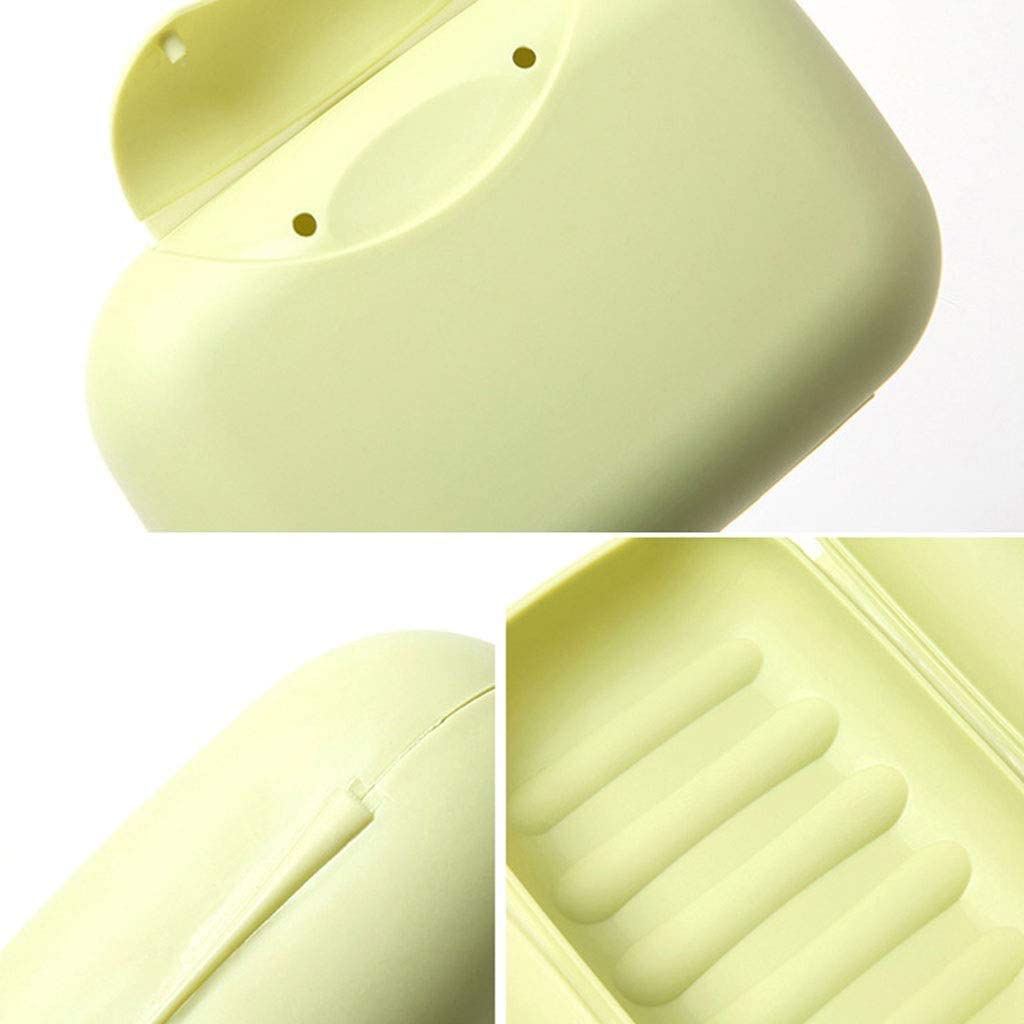 Caja de jabón de Viaje Caja de jabón de Viaje de plástico Caja de Placa de Plato Estuche Protector Contenedor Ducha de baño Ducha en casa Caja de jabón sellada Caja de jabón