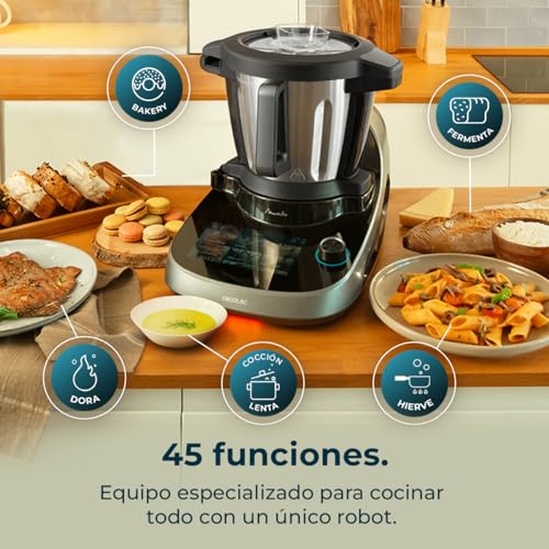 Miniatura 5 de Cecotec Robot De Cocina Multifunción Con Dispensador De Alimentos Mambo Cooking Victory. 1700w, 45 Funciones, Miles De Recetas Guiadas, Jarra Victory De 4,5l, Accesorios: Vaporera O Cesto Para Hervir