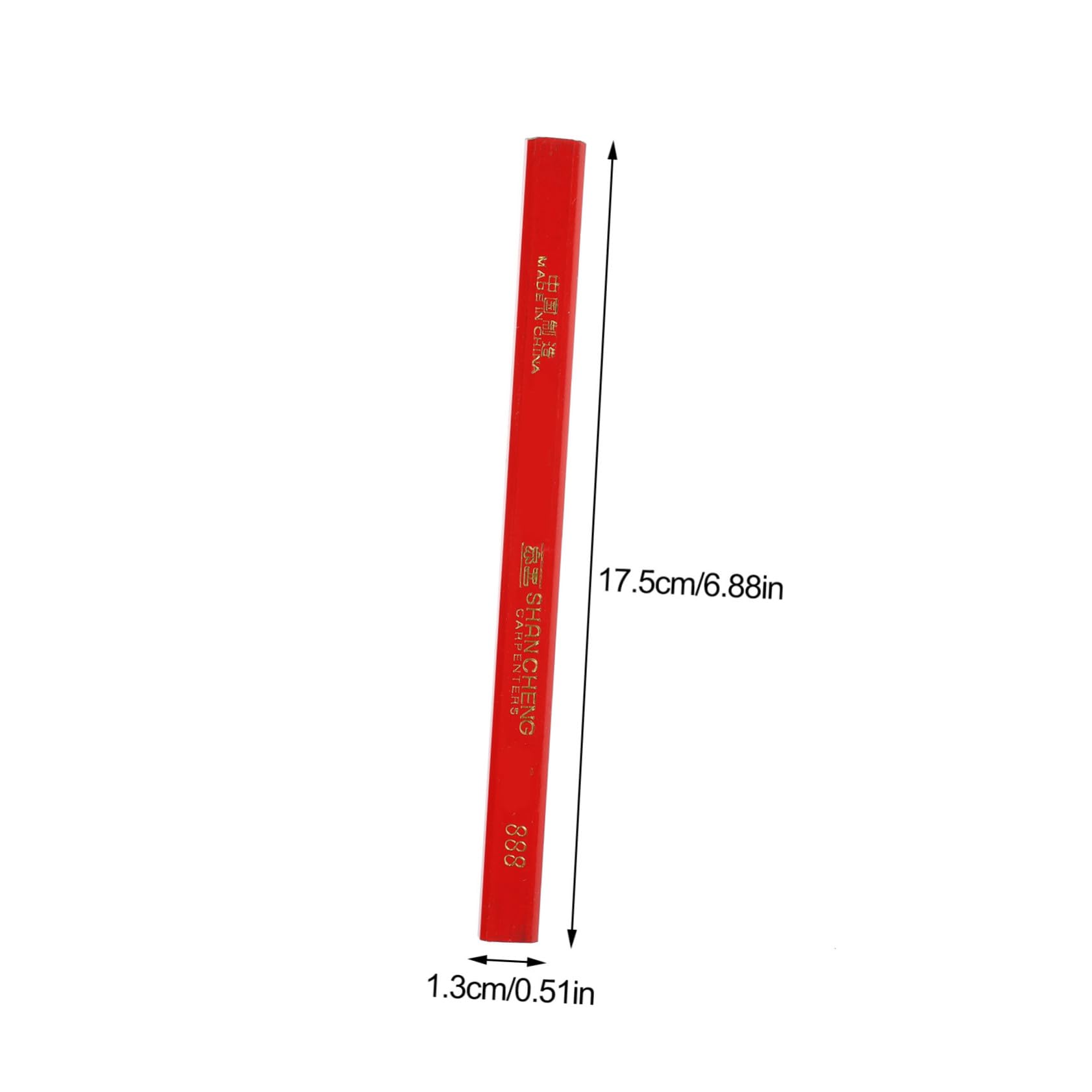 Veemoon 72pièces Crayon De Charpentier à Mine Dure Marqueur Pour Travail Du Bois Crayon Octogonal Rouge Pour Bois La Brique Carton