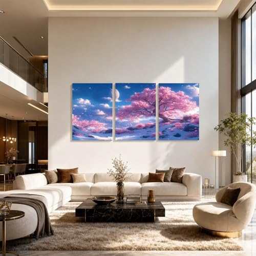 Peinture Numero Fleurs Cerisier Luminescence pour Décoration Maison DIY
