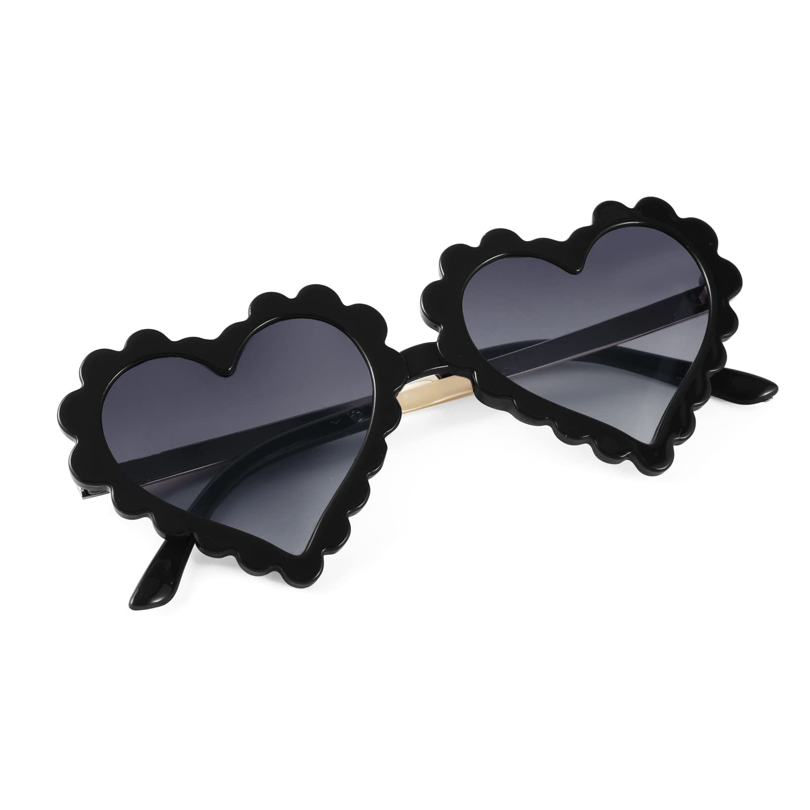 FEISEDY Kids Heart Shaped Sunglasses for Toddler Girls Boys Party Holiday Outdoor Beach UV 400 Protection (Age 1-10) B4102
