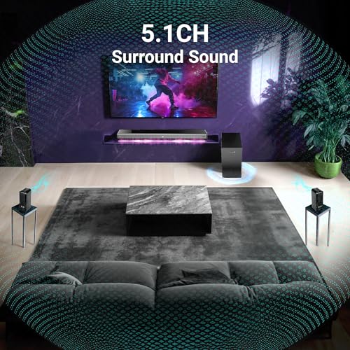 Image of ZEBRONICS Juke BAR 9510WS PRO Dolby 5.1 Soundbar, Dolby Audio, 600 Watts, Wireless (Dual Rear Satellites & 6.5 inch Subwoofer), Triple Driver Soundbar, Bluetooth v5.1 | HDMI (ARC) | Optical | USB | AUX