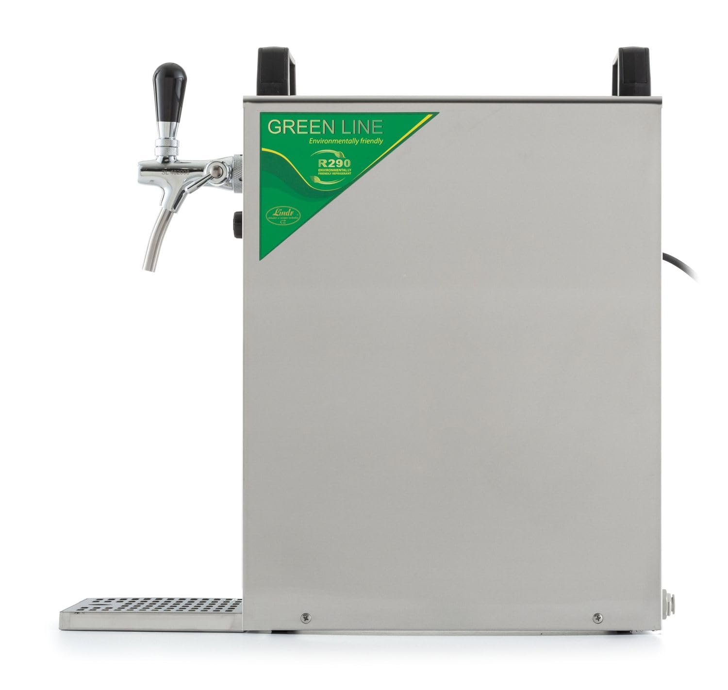 Grifo con refrigeración, enfriador continuo para cerveza, contacto 40/K de Lindr, dispensador de cerveza refrigerado, potente grifo de cerveza, 1 línea, 50 litros/h, Green Line