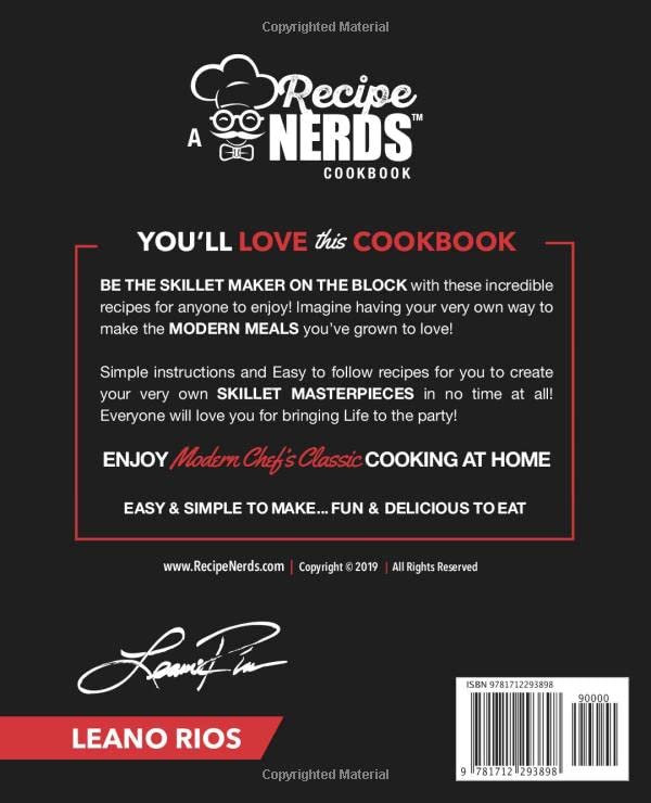 Modern Skillet A Chef's Classic: A Recipe Nerds Cookbook: Best Nonstick Hard Anodized Recipe Book with Quick Easy Healthy on the Go for Best Breakfast, Lunch or Dinner at Home! image 2