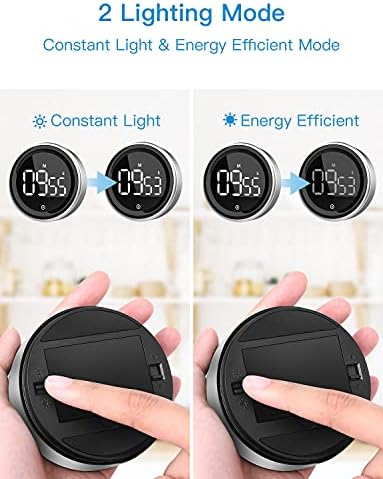 LIORQUE Kitchen Timers Digital Timer Magnetic Countdown Timer with Large LED Display, Kitchen Timers for Cooking Classroom Fitness, Productivity Timer Pomodoro Timer for Kids