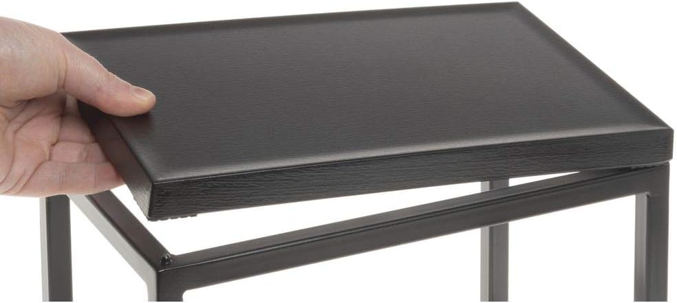 HUBERT Black Display Riser with Black Top - 7" H