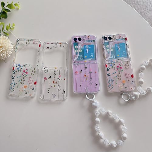 Coque Galaxy Z Flip 5 fleur de vigne coque rigide transparente premium - 2