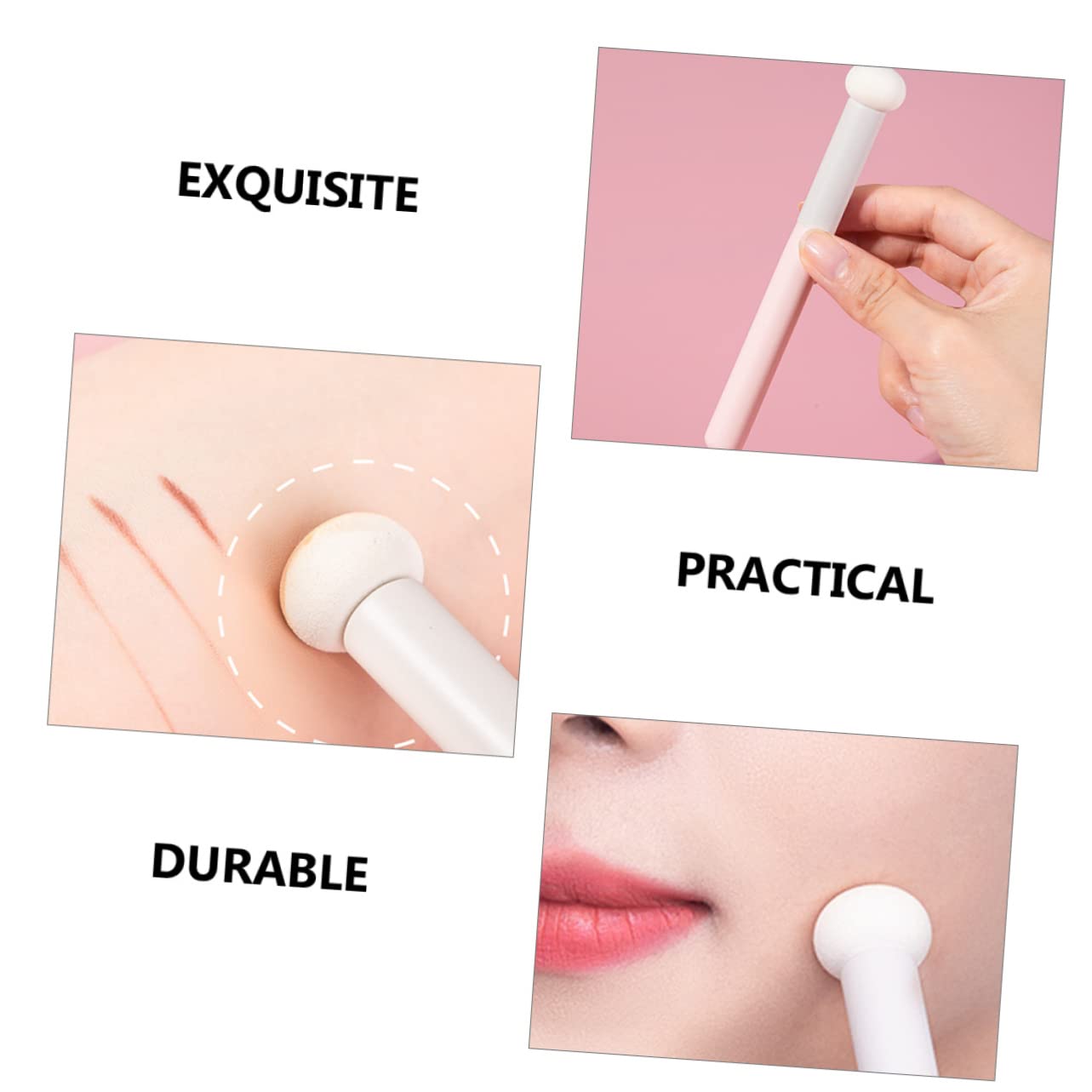 FRCOLOR 16stücke Teiliges Makeup-schwamm Ergonomischem Griff Multifunktionale Puderquaste Für Foundation Concealer Und Augencreme Wiederverwendbar Für Zuhause Und Unterwegs